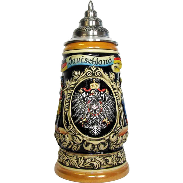 King Germany beer mug with a silver eagle, herald, Bavarian service.