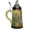 Side view of a King beer stein with a piece of the Berlin Wall on the tin lid and the Berlin Gedaechtniskirche