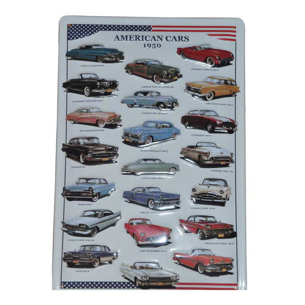 American Cars 1950- Vintage Style Metal Advertising Sign